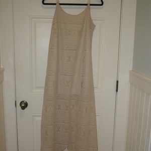 Off White Dress with Crochet Lace